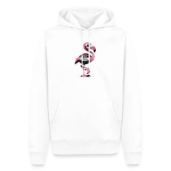 Flamingo Skelett Pink Gothic - Männer Premium Bio Hoodie - Weiß - Vorne - Nico (187cm)