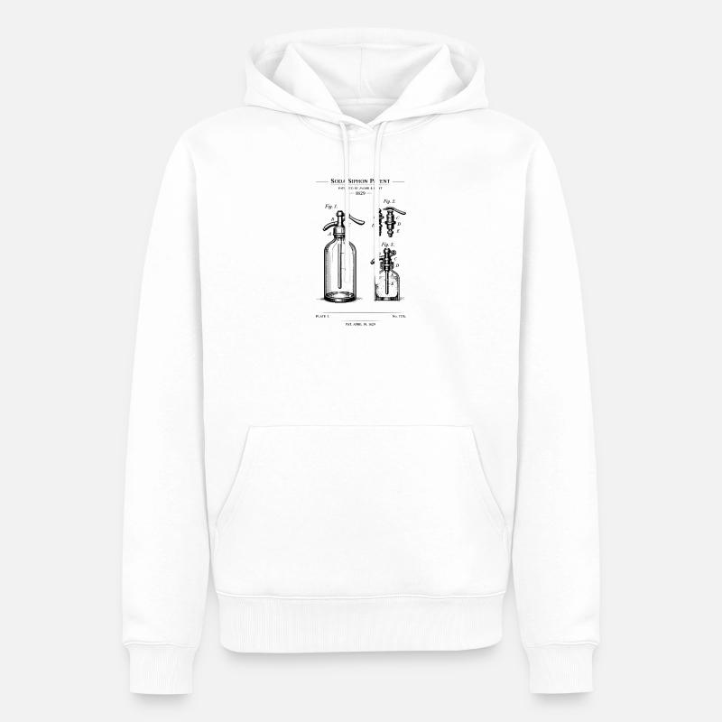 Conception du plan de Soda Siphone - Sweat à capuche Premium bio Homme - blanc
