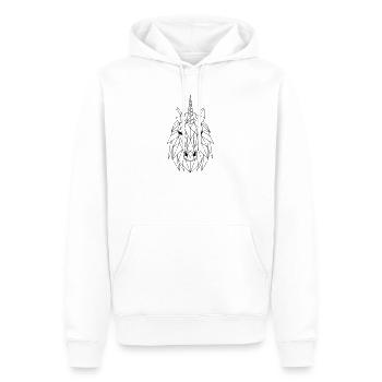 Einhorn Polygon - Männer Premium Bio Hoodie - Weiß - Vorne - Nico (187cm)