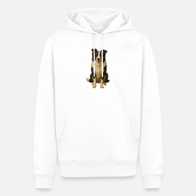 Colley de papier couché - Sweat à capuche Premium bio Homme - blanc
