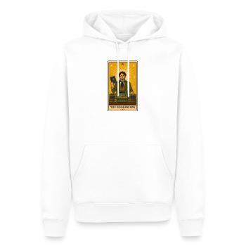 Buchhändler | Bücher Beruf Tarot - Männer Premium Bio Hoodie - Weiß - Vorne - Nico (187cm)