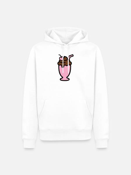 Milchshake Eiscreme Icon - Men’s Premium Organic Hoodie - white