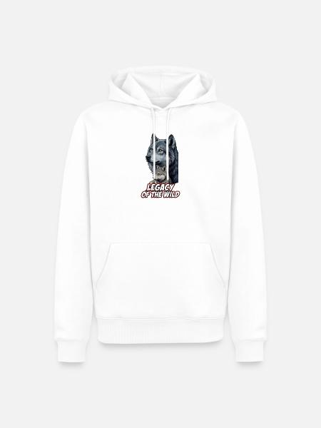Wildwölfe Vermächtnis - Männer Premium Bio Hoodie - Weiß