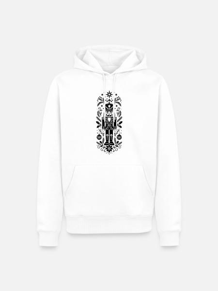 Nussknacker Weihnachten - Männer Premium Bio Hoodie - Weiß