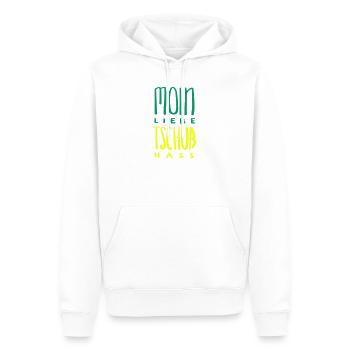 moin liebe tschüss hass - Männer Premium Bio Hoodie - Weiß - Vorne - Nico (187cm)