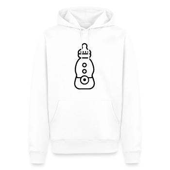 biberon - Sweat à capuche Premium bio Homme - blanc - Devant - Nico (187cm)
