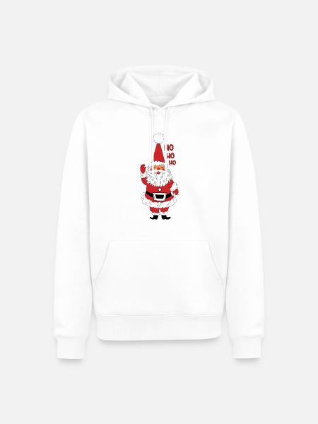 Weihnachtsmann im Vintage - Männer Premium Bio Hoodie - Weiß