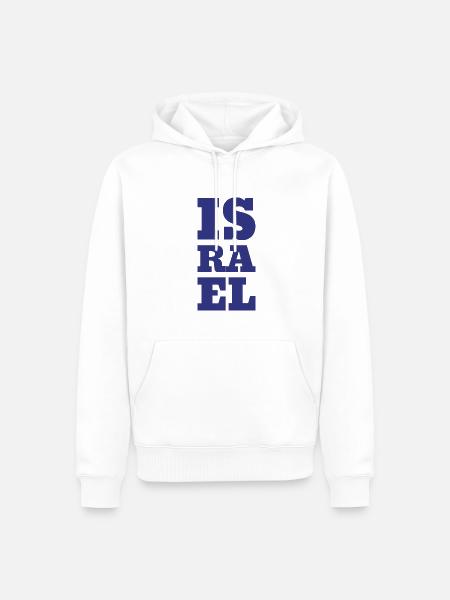 ISRAEL - Männer Premium Bio Hoodie - Weiß