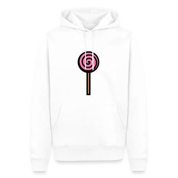 Lollipop - Men’s Premium Organic Hoodie - white - Front - Nico (187cm)
