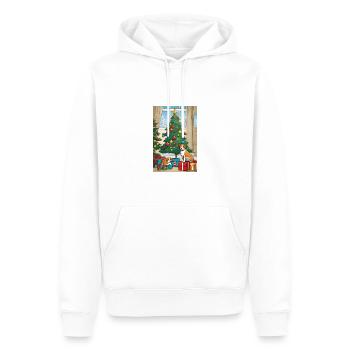 Lustig Hund Weihnachten Weihnachtsbaum Geschenk - Männer Premium Bio Hoodie - Weiß - Vorne - Nico (187cm)