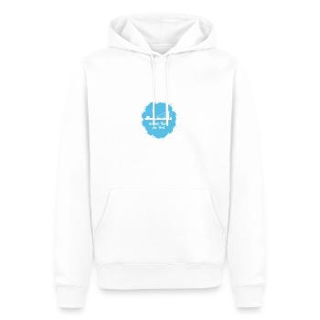 Düsseldorf,skyline,längste Theke der Welt - Männer Premium Bio Hoodie - Weiß - Vorne - Nico (187cm)