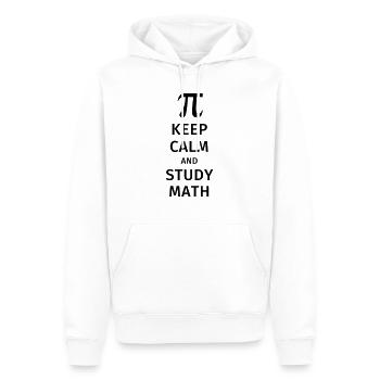 keep calm and study math - Männer Premium Bio Hoodie - Weiß - Vorne - Nico (187cm)
