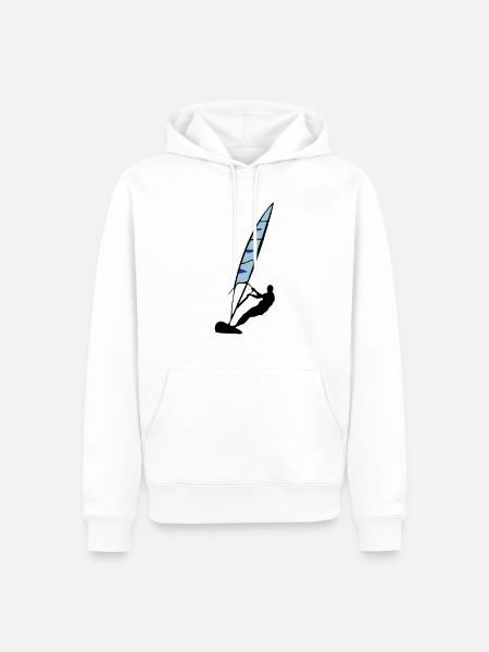 windsurfing - Men’s Premium Organic Hoodie - white