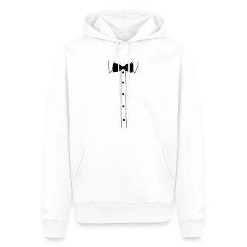 hemd_und_fliege - Männer Premium Bio Hoodie - Weiß - Vorne - Nico (187cm)
