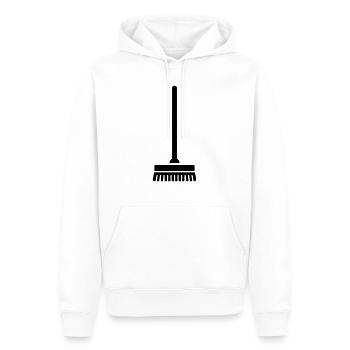 Besen - Männer Premium Bio Hoodie - Weiß - Vorne - Nico (187cm)