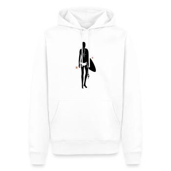 Surferin - Männer Premium Bio Hoodie - Weiß - Vorne - Nico (187cm)