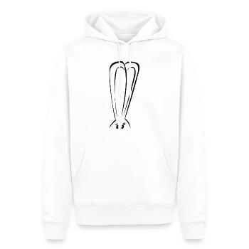 Hare - Men’s Premium Organic Hoodie - white - Front - Nico (187cm)