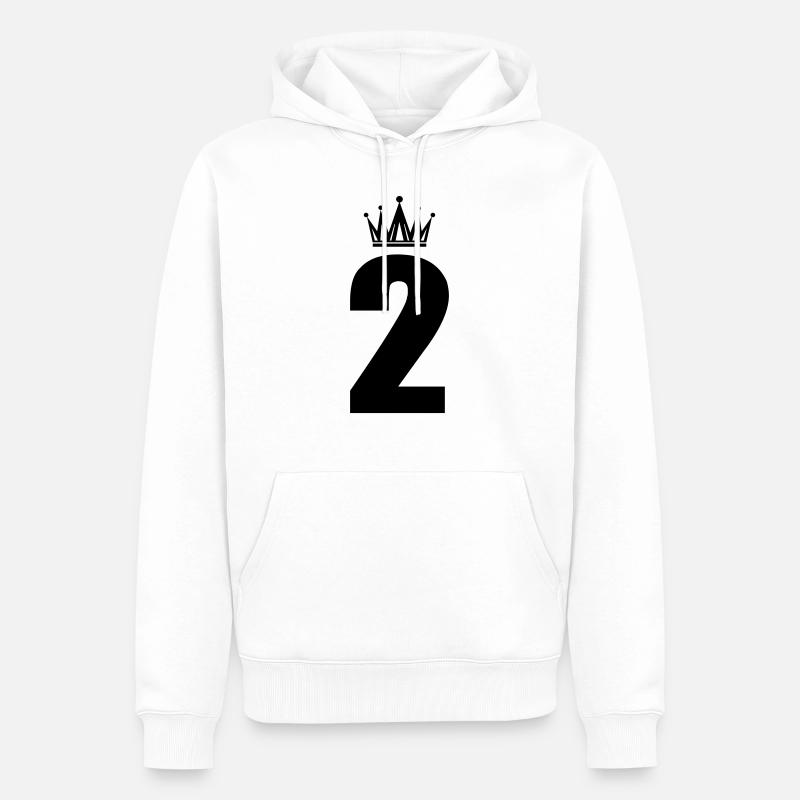 2 - Männer Premium Bio Hoodie - Weiß