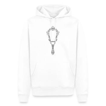 Miroir - Sweat à capuche Premium bio Homme - blanc - Devant - Nico (187cm)