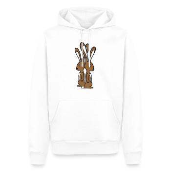 2 bunnies standing watching team friends crew brothers - Men’s Premium Organic Hoodie - white - Front - Nico (187cm)