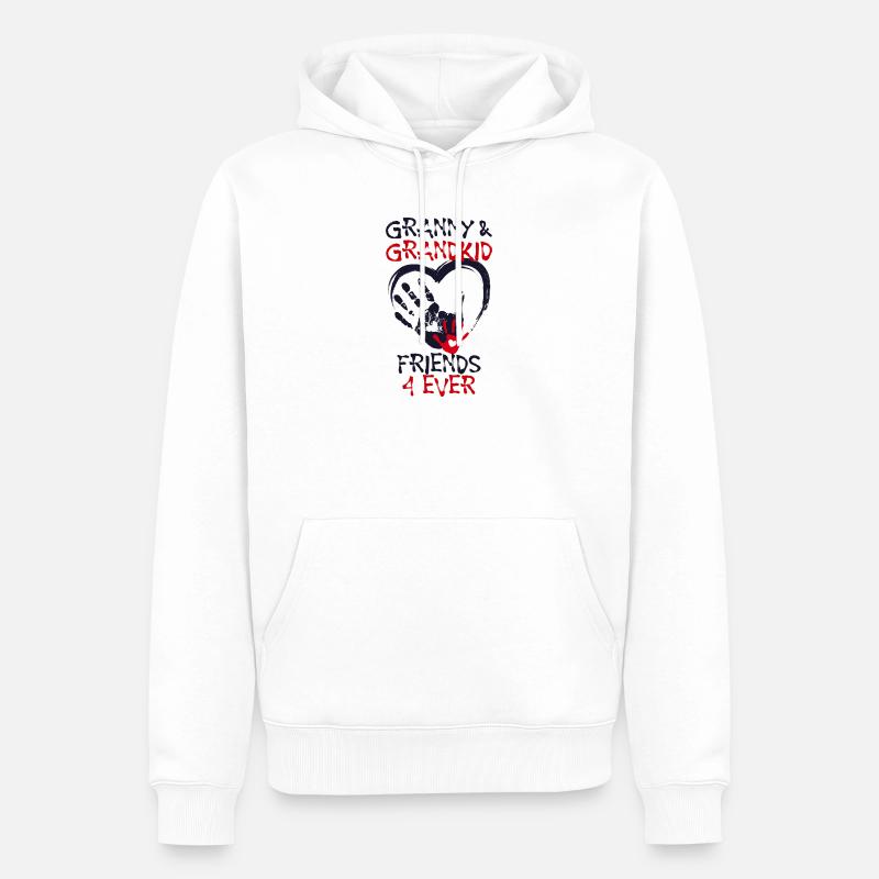 Enkelkind Großmutter Oma Statement Seniorin - Männer Premium Bio Hoodie - Weiß