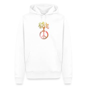 Arbre de la paix Paix - Sweat à capuche Premium bio Homme - blanc - Devant - Nico (187cm)