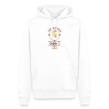 Cabin #5 in Camp Half Blood, Child of Ares - Men’s Premium Organic Hoodie - white - Front - Nico (187cm)