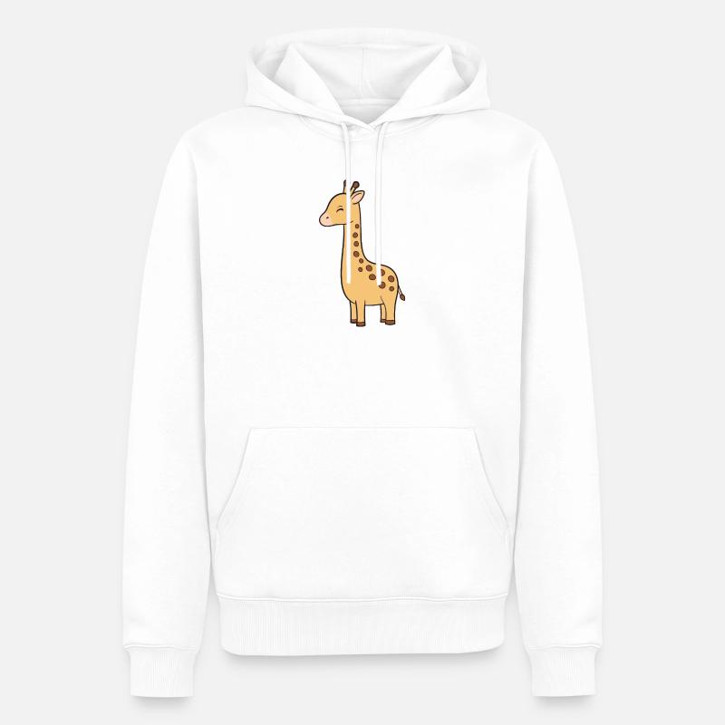 Giraffe - Männer Premium Bio Hoodie - Weiß