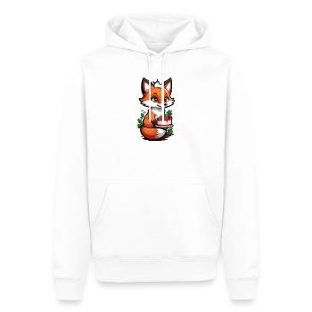 Délice de gâteau Foxy - Sweat à capuche Premium bio Homme - blanc - Devant - Nico (187cm)