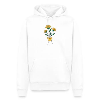 Blumenstrauss dreifarbig - Männer Premium Bio Hoodie - Weiß - Vorne - Nico (187cm)