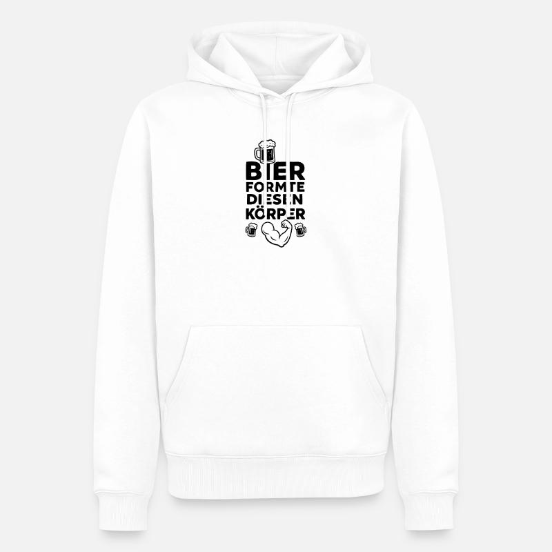 Bier formte diesen Körper - Männer Premium Bio Hoodie - Weiß