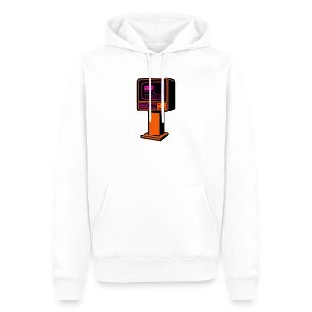 Retro-Future TV - Männer Premium Bio Hoodie - Weiß - Vorne - Nico (187cm)
