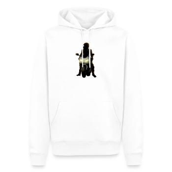 Dämmerung auf der Motorradstrecke - Men’s Premium Organic Hoodie - white - Front - Nico (187cm)