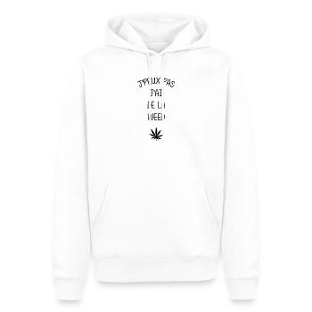 J'peux pas j'ai de la Weed - Sweat à capuche Premium bio Homme - blanc - Devant - Nico (187cm)
