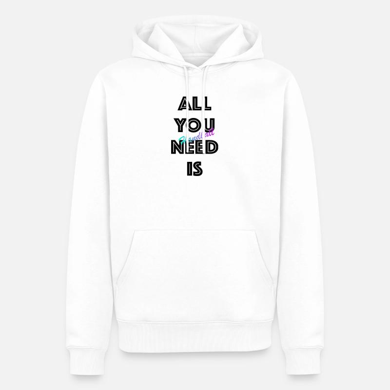 Handball Gradient Script - Männer Premium Bio Hoodie - Weiß