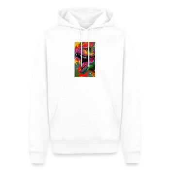 Dinosaurier - Männer Premium Bio Hoodie - Weiß - Vorne - Nico (187cm)