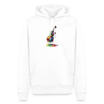 Violin with dripping paint - Men’s Premium Organic Hoodie - white - Front - Nico (187cm)