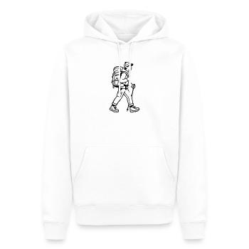 Randonnée - Sweat à capuche Premium bio Homme - blanc - Devant - Nico (187cm)