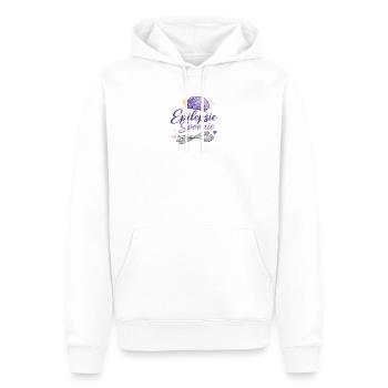 Cuillère pour l’épilepsie : conception de cerveau et de cuillère - Sweat à capuche Premium bio Homme - blanc - Devant - Nico (187cm)