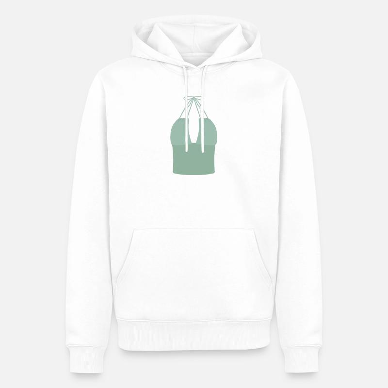 Haut bikini Mint Halter - Sweat à capuche Premium bio Homme - blanc