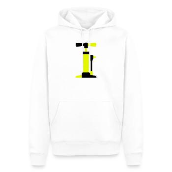 Graphique de pompe à air pour vélo - Sweat à capuche Premium bio Homme - blanc - Devant - Nico (187cm)