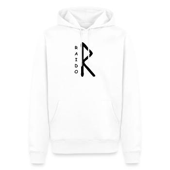 Raido Rune Runes - Men’s Premium Organic Hoodie - white - Front - Nico (187cm)