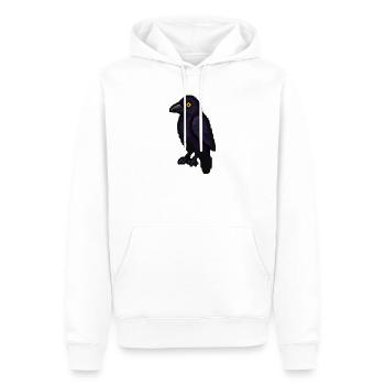 Dunkler Rabe im Purpurlicht - Männer Premium Bio Hoodie - Weiß - Vorne - Nico (187cm)