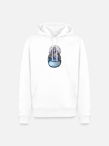 Mondbeschienener Kessel-Mystiker - Männer Premium Bio Hoodie - Weiß