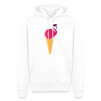 Ice cream Waffeleis Eiskugel Flamingo Eis - Männer Premium Bio Hoodie - Weiß - Vorne - Nico (187cm)