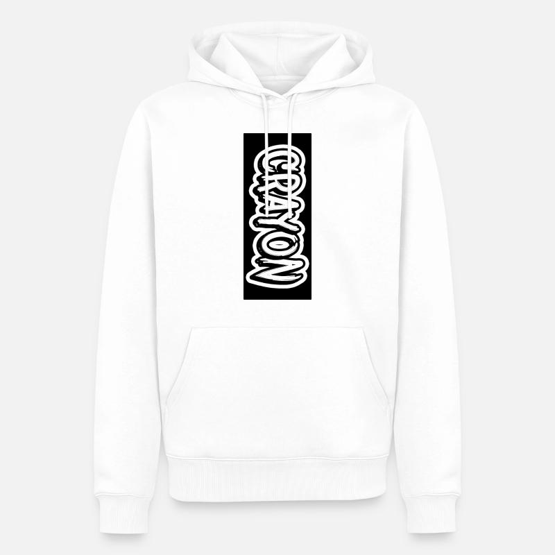 Un Crayon - Sweat à capuche Premium bio Homme - blanc