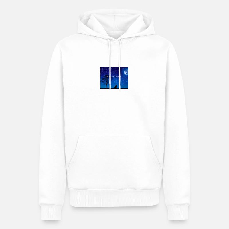 DON T BE AFRAID - Männer Premium Bio Hoodie - Weiß