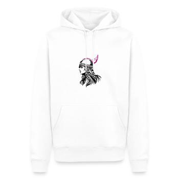 Valkyrie guerrière viking - Sweat à capuche Premium bio Homme - blanc - Devant - Nico (187cm)