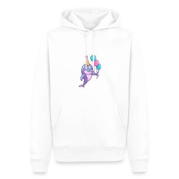Delfin Geburtstag Baby - Männer Premium Bio Hoodie - Weiß - Vorne - Nico (187cm)
