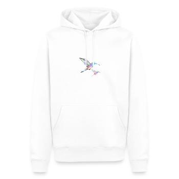 kolibri ,aquarell, naturecontest,pastell, malerei, - Männer Premium Bio Hoodie - Weiß - Vorne - Nico (187cm)